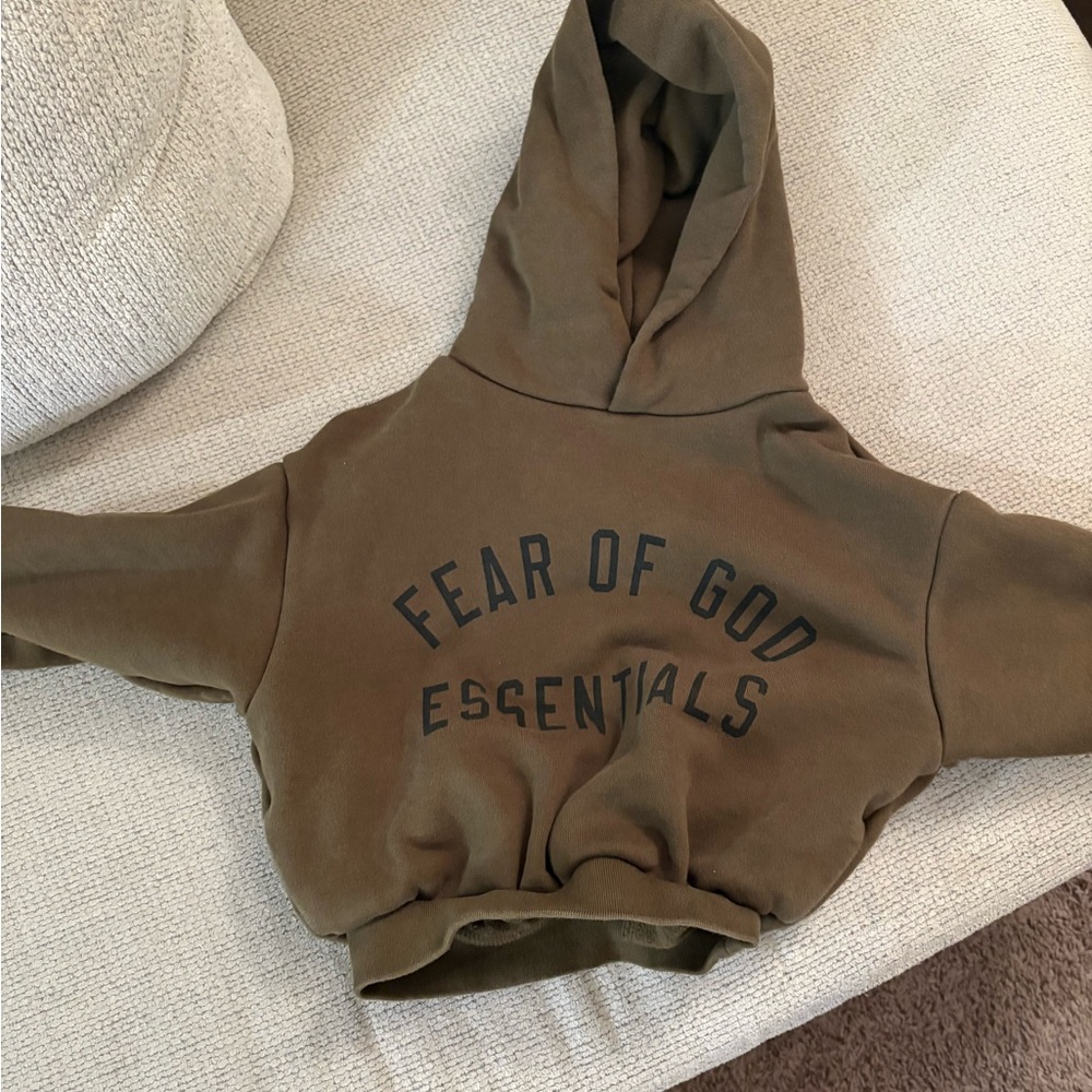 Essentials Kids Hoodie - Olive Green